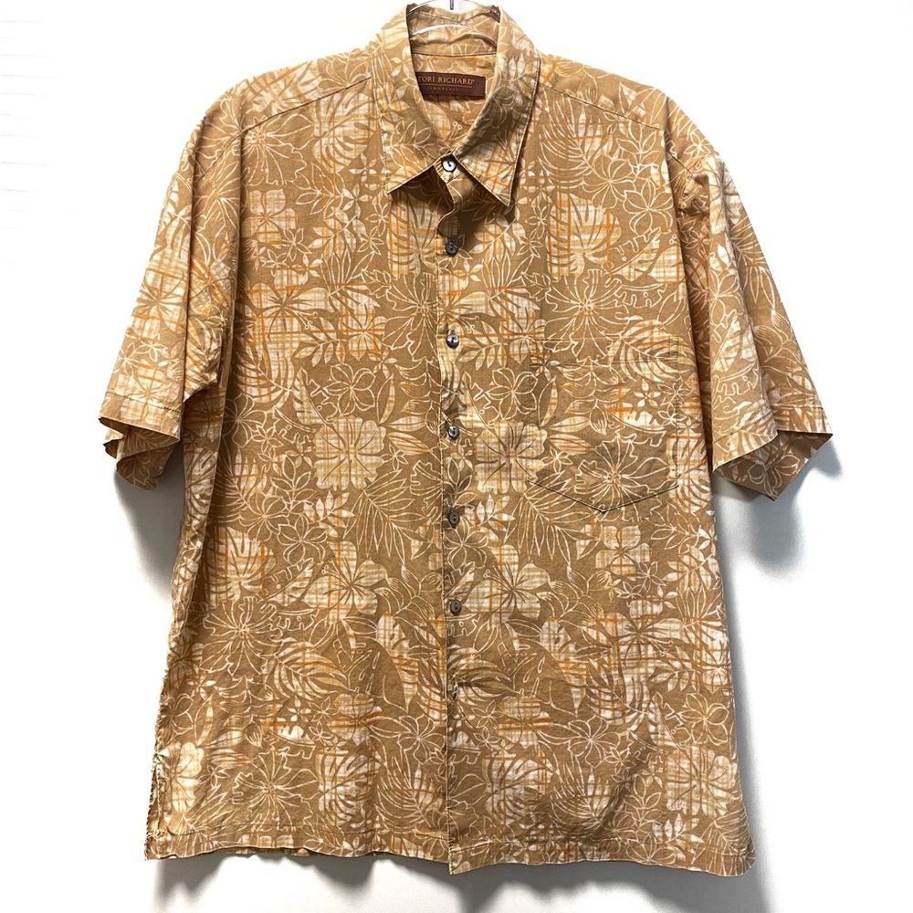 Tori Richard Floral and Monstera Print Hawaiian Aloha Shirt